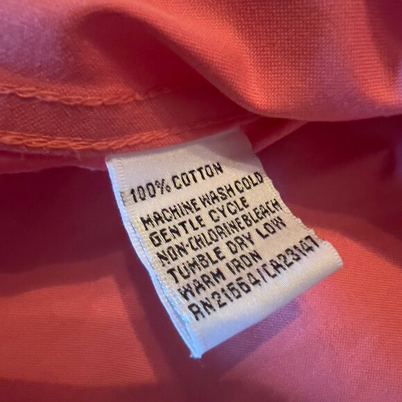 Talbots Womens Wrinkle-Resistant Button-Down Shirt Size 6 Salmon Pink - Picture 7 of 7